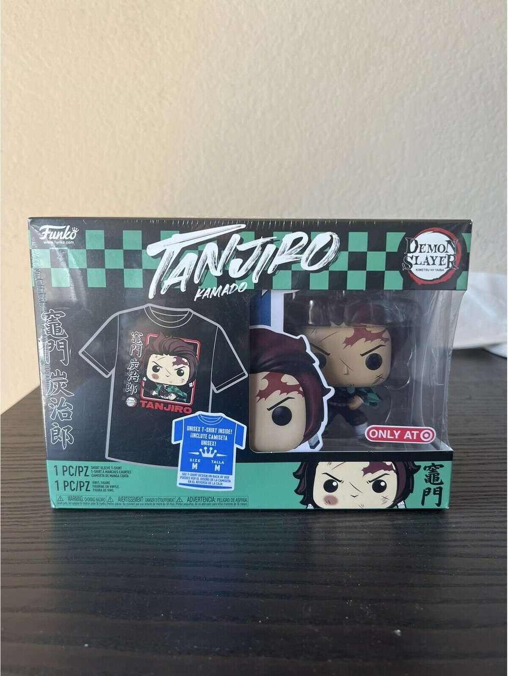EXCLUSIVE M Tanjiro Demon Slayer Funko Pop & T-Shirt Bundle Animation #867 TV